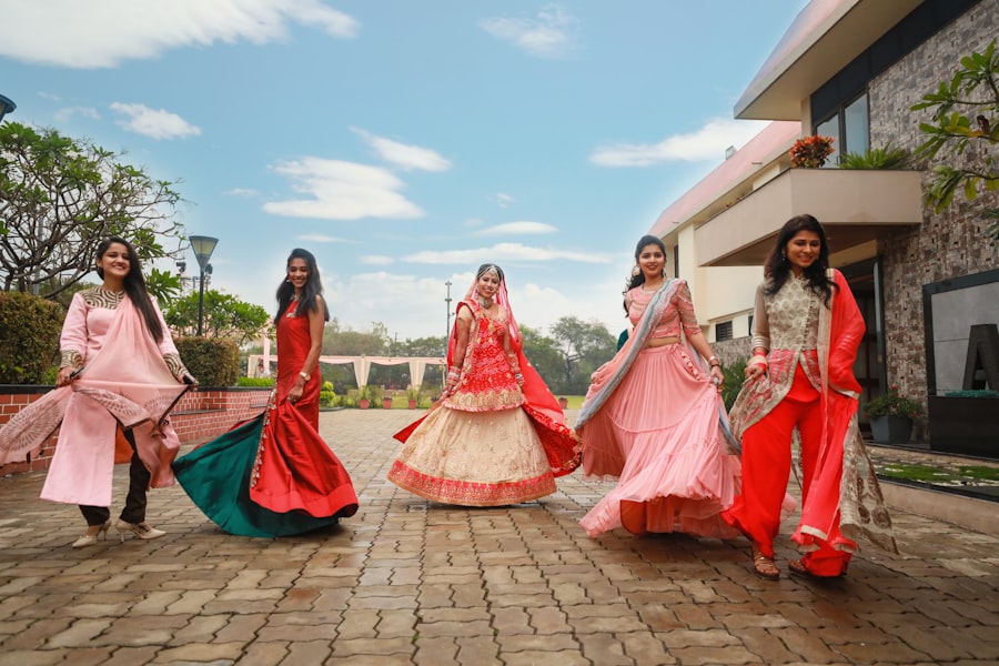 A group in vibrant traditional dress
