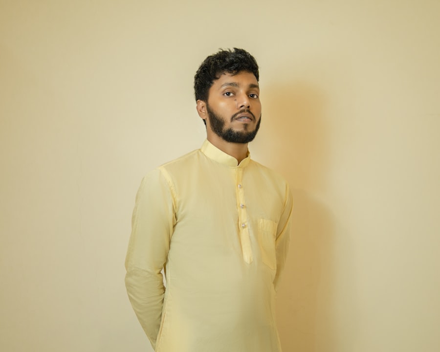Groom in traditional menswear
